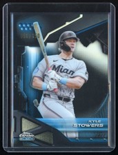 2025 Topps Chrome Black Kyle Stowers /150 Miami Marlins #37 True Blue