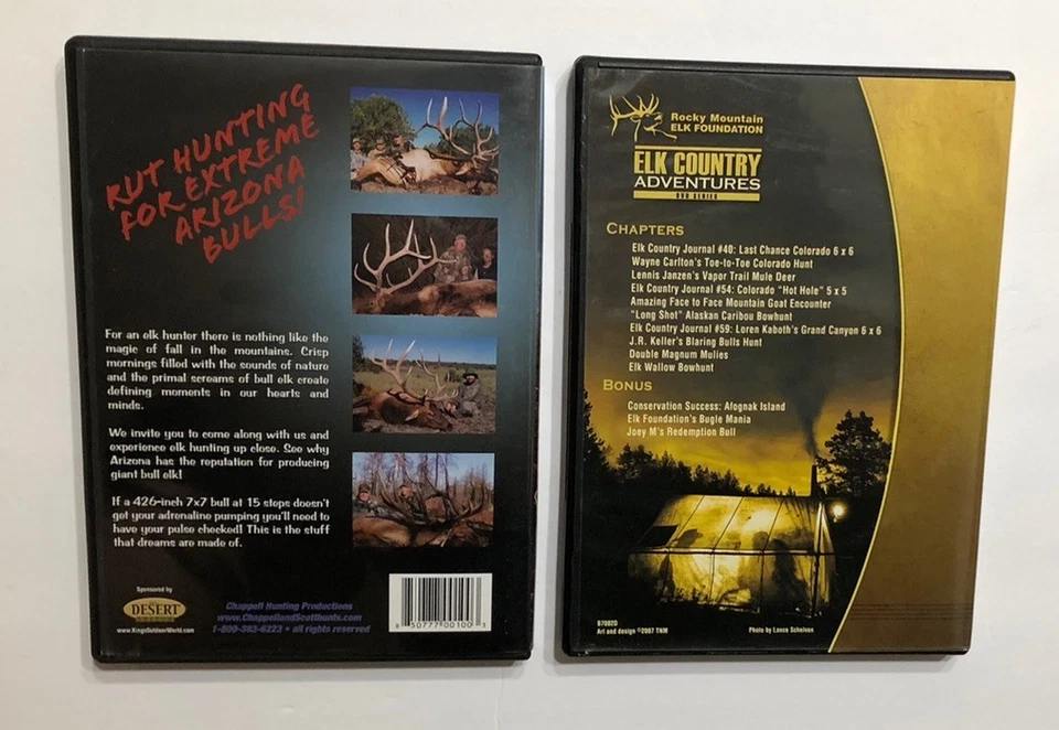 ELK BUCK HUNTING DVD LOT OF (4) EXTREME BULLS 2 ELK COUNTRY ADVENTURES HUNTER Foto 3 de 4