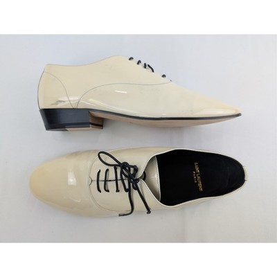 Saint Laurent Paris Leon 30 Lace Up Derby Boots in Coquille BNWB 44