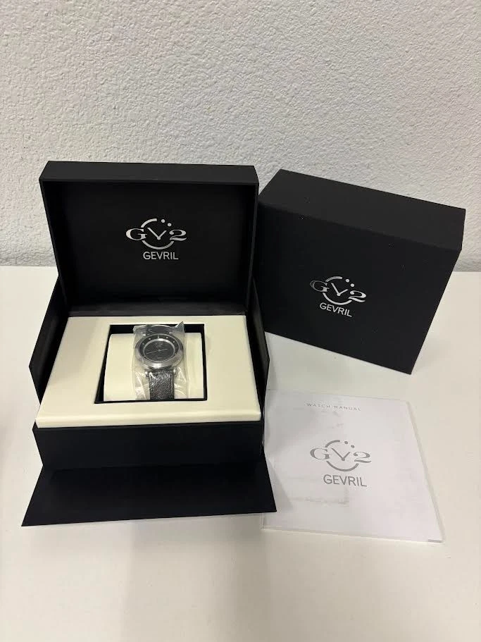 Женские кварцевые часы GV2 от Gevril 14400 Lombardy зеленый блестящий циферблат бриллиант - Изображение 2 из 4