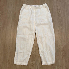 Quince Women s White 100% Linen Ankle Pants m...