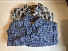 Lot of 2 Wrangler Boys Plaid Western Long Sleeve Shirts Size M age 8-9 Boys