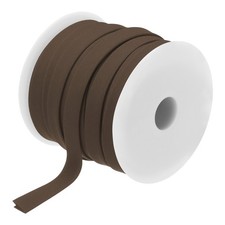 1/2 Inch Double Fold Bias Tape Continuous Bulk Bias Tape Brown 25 Yards
