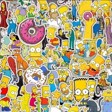 25 Piece Mix Lot 2” Simpsons Stickers Water Bottles,  Waterproof Vinyl