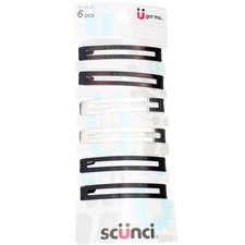 Scunci Effortless Beauty Slide Clip Hair Barrettes, 6 Ct