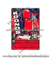 1957 Movie poster KRONOS metal tin sign Cottage Farm wall art