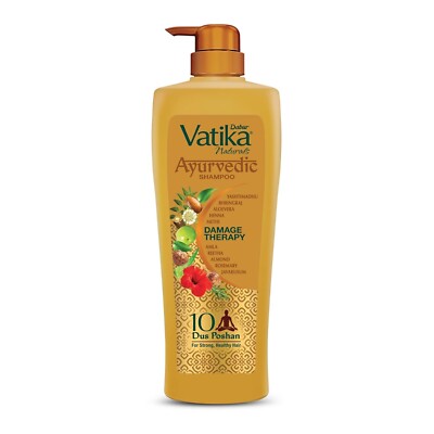 Dabur Vatika Ayurvedic Shampoo 340ml With Power of 10 ingredients +Free Shipping