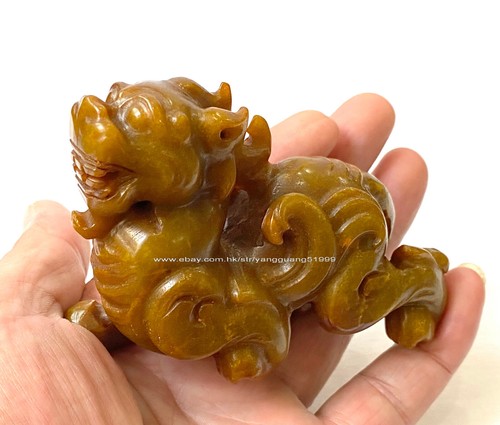 Natural Xiuyan Jade Pixiu Statue Display Ornament Jade Pixiu Decoration X034 - Picture 15 of 19