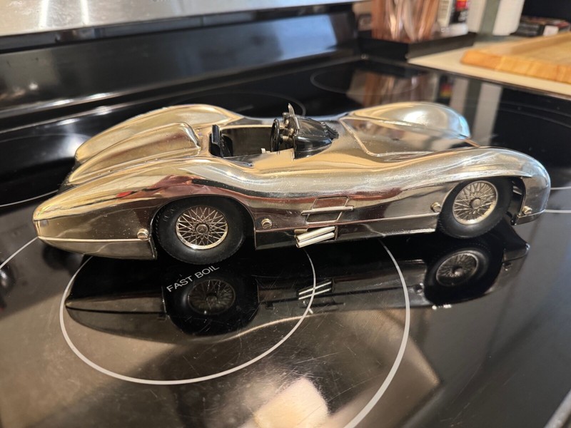 Marklin Wind Up Nickel Plated Silver Race Car Special Edition 45293