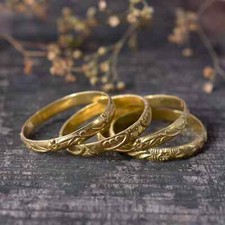 Set of 4 gold filled stacking rings