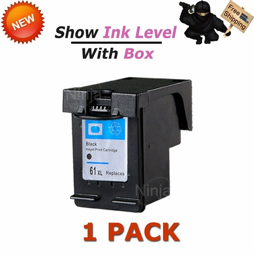 1 PK Bk Ink Cartridge for HP 61XL 61 XL 
