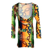 NWOT ASOS ASYOU Bandeau Insert Dress in Play Print Mini Orange Size 2 NEW