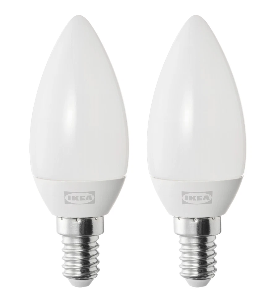 30 pack of 2 Total 60 IKEA SOLHETTA LED Bulb E14 250 Lumen Chandelier Opal White - Image 2 of 3