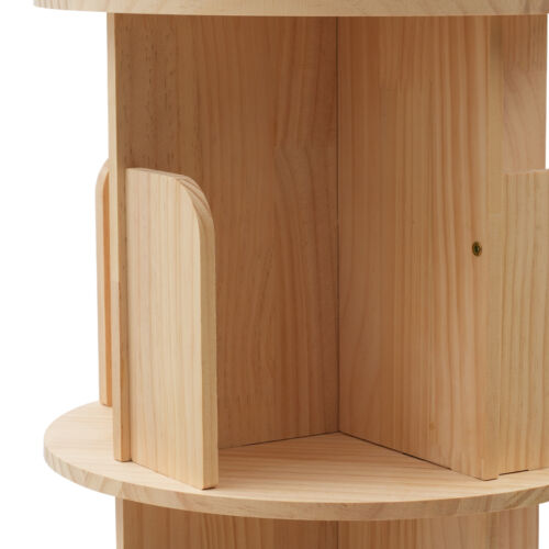3 Tiers Rotating Bookshelf Organizer Display Rack Storage Shelf Floor Standing - Picture 10 of 12