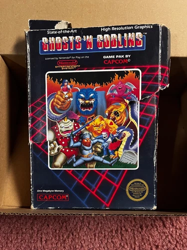NES Ghosts N Goblins - 5-Screw 1986 - Tested and Works - Original Owner