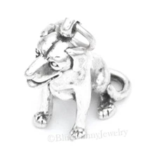 Labrador Retriever charm Dog Lab Charm Pendant 925 Sterling Silver 3D .925