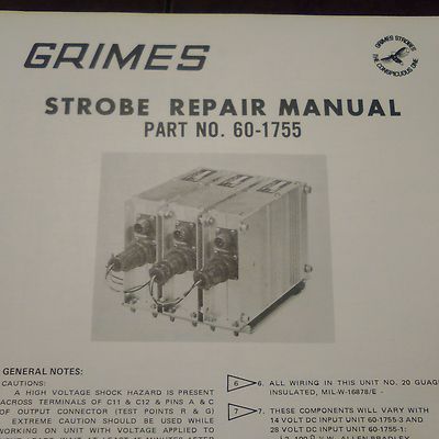 Grimes Strobe Repair Instructions for 60-1755