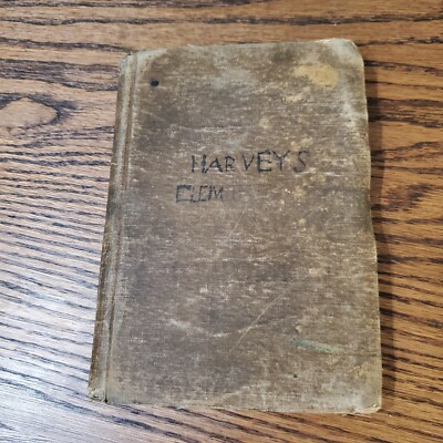 1880 Harvey's Elementary Grammar and Composition Book Revised Rare