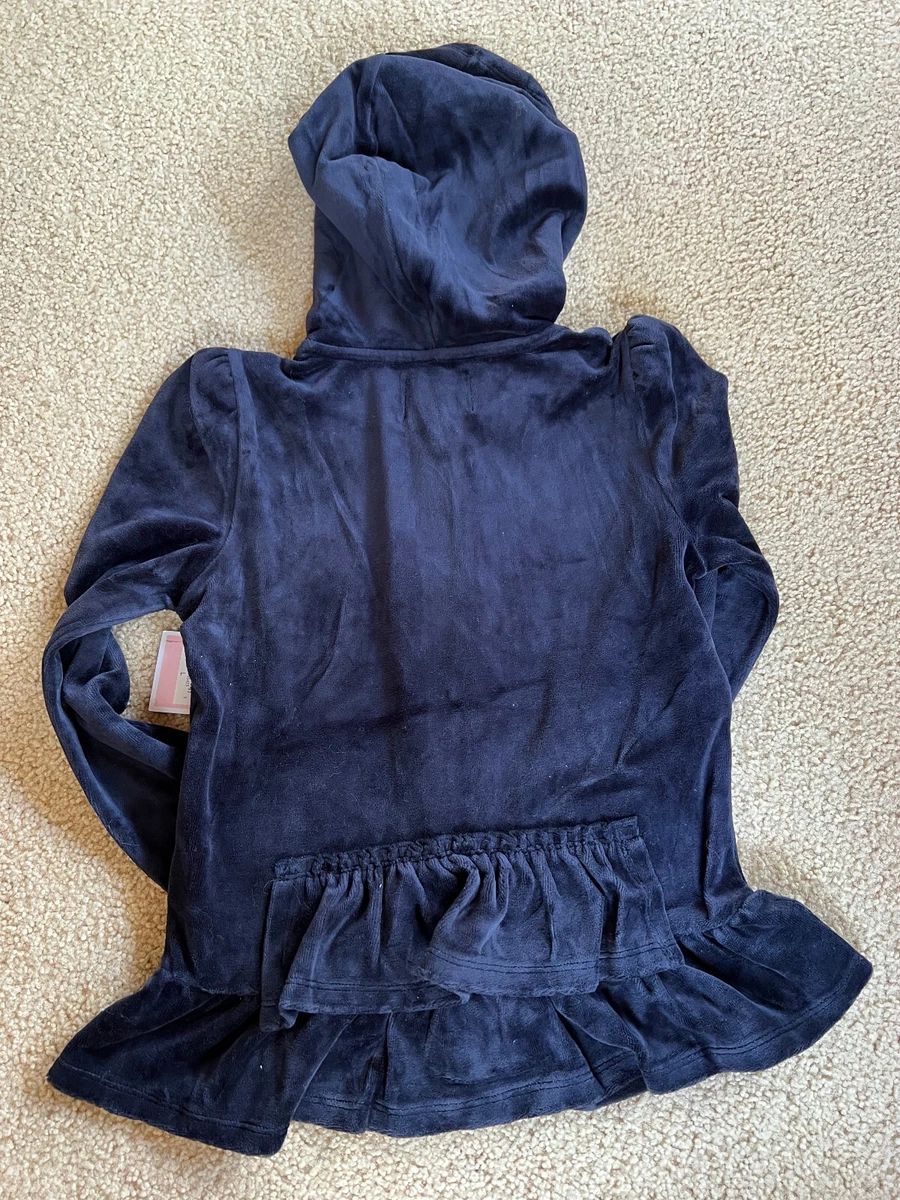 Navy clearance velvet hoodie