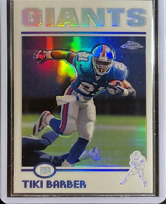 Tiki Barber - 2004 Topps Chrome Football - Refractor #135