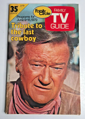 Family TV Guide Programme 1979 Book John Wayne Cowboy ( Very Rare )
