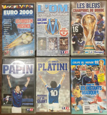 Lot 7 Cassettes VHS Foot Football Fifa 1998 Euro 2000 Platini Papin OM 100 ans