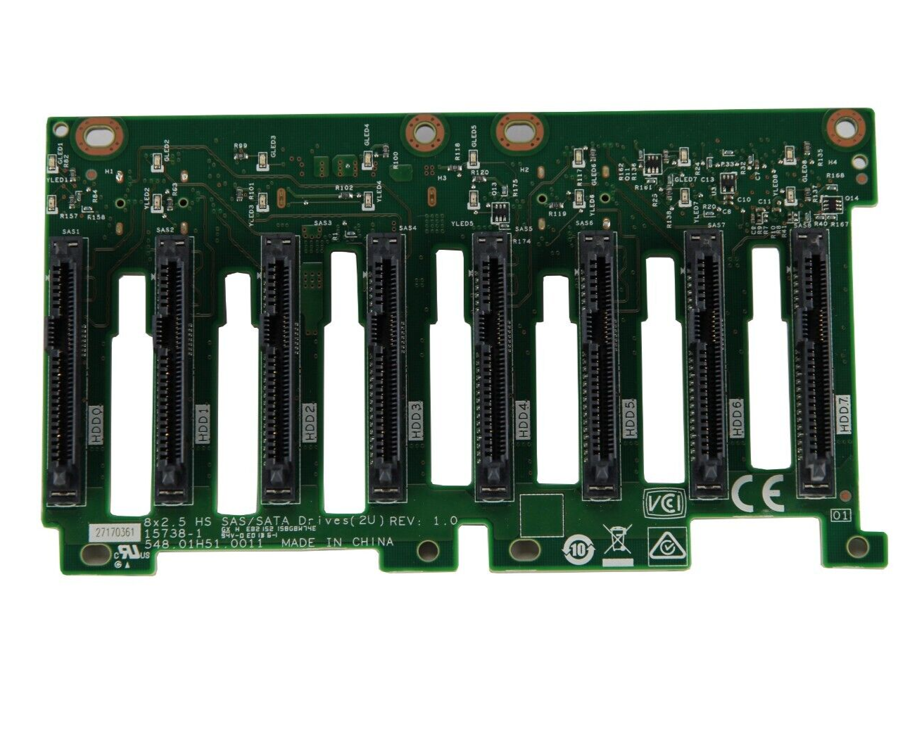 Lenovo 2,5 Zoll SATA/SAS 8-Bay Backplane Für ThinkSystem SR550/SR650