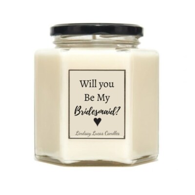 Will You Be My Bridesmaid Sojawachs Duftkerze Geschenk