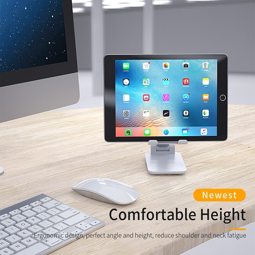 Universal Aluminum Phone Tablet Holder Folding Desk Stand Mount For iPhone iPad - Picture 11 of 15