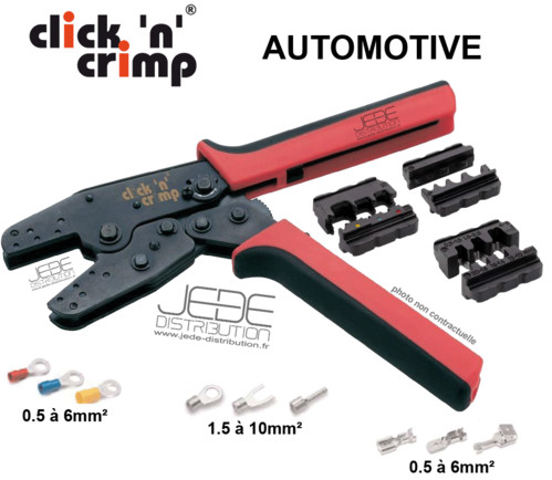 CIMCO 106002 Pince à sertir Click'n'Crimp AUTOMOTIVE pour réparer vos faisceaux électriques sans outils