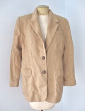 Talbots Petites brown 100 camel hair career blazer jacket Made in Italy 12P