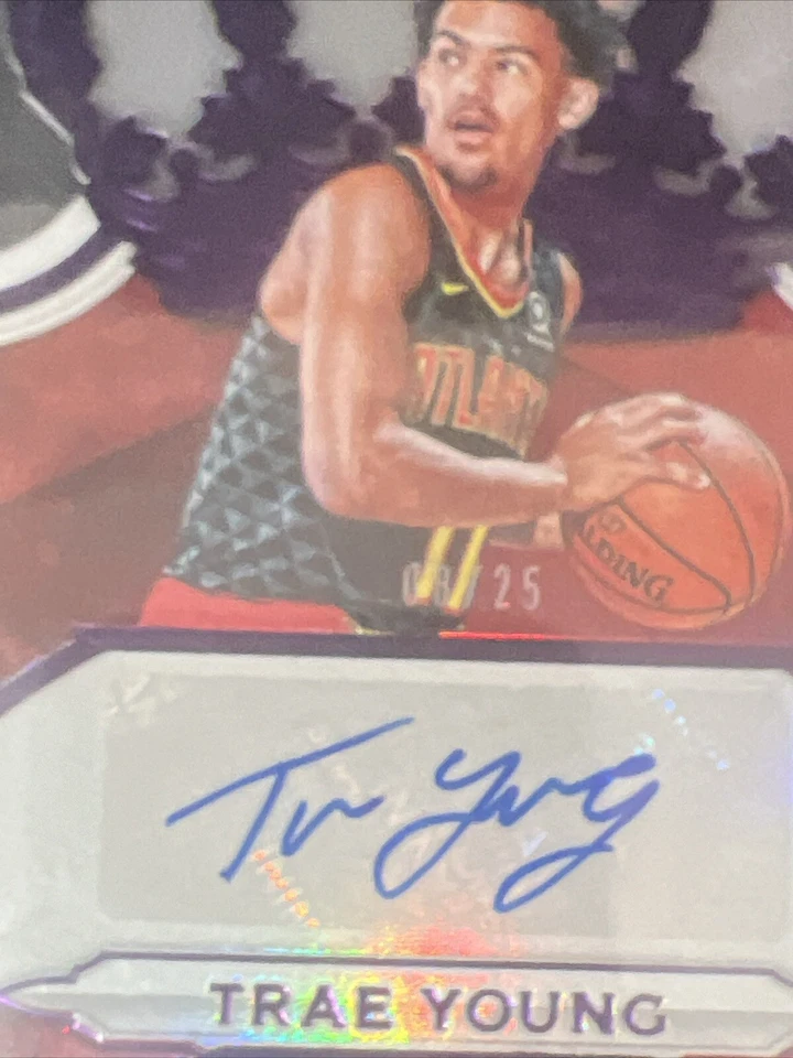 2018-19 Panini Crown Royale - Crown Rookie Auto Purple CR-TYG Trae Young /25 - Image 3 of 3
