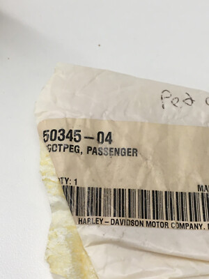 NOS OEM Genuine Harley Davidson Passenger Footpeg P/N 50345-04 NEW
