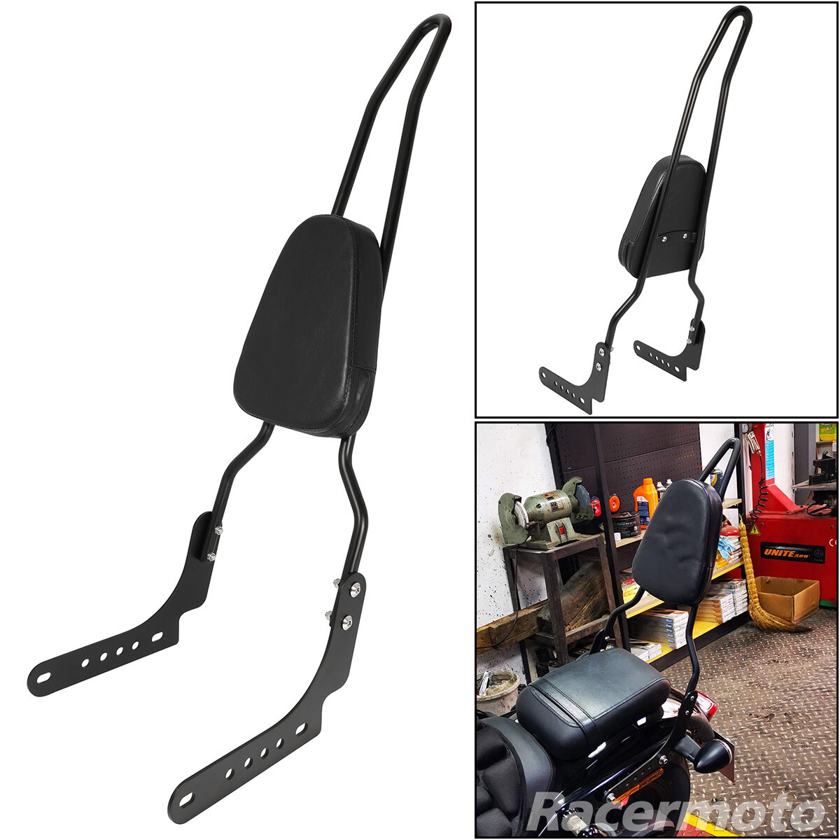 Rear Passenger Tall Sissy Bar Backrest Pad For Harley Nightster RH975