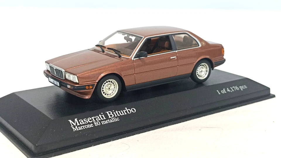 MASERTI  BITURBO 1982  MARRON METALLIC  -  MINICHAMPS -   1/43 - Photo 4/4