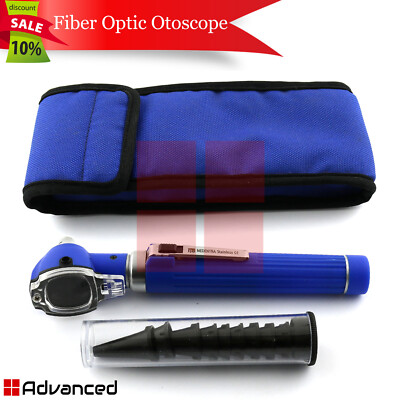 Mini Fiber Optic Otoscope Pocket Size Ear Specula Medical ENT Examination Set 