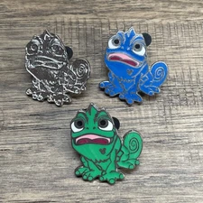 Lot of 3 Disney Tangled Colorful Pascal Hidden Mickey Trading Pins 2014 KG JD