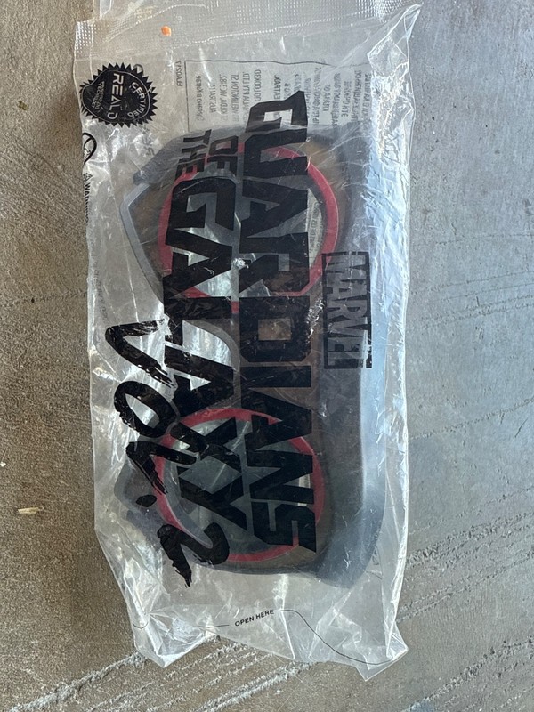 Unopened collectible Star-Lord 3D glasses from Guardians of the Galaxy Vol. 2.