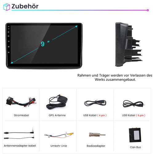 64GB Für Fiat Panda 2003-2012 Carplay Android 14 Autoradio GPS NAVI BT WIFI SWC - Bild 18 von 18