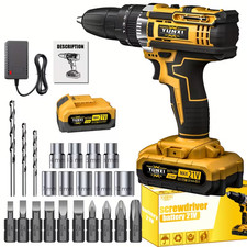 TRAPANO AVVITATORE BATTERIA 21v PROFESSIONALE MULTIFUNZIONE VALIGETTA ACCESSORI