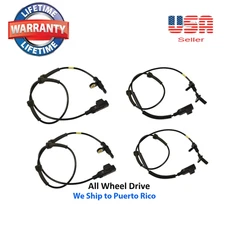 4ABS Wheel Speed Sensor Rear Front Right & Left Fit:RANGE ROVER EVOQUE AWD 12-17