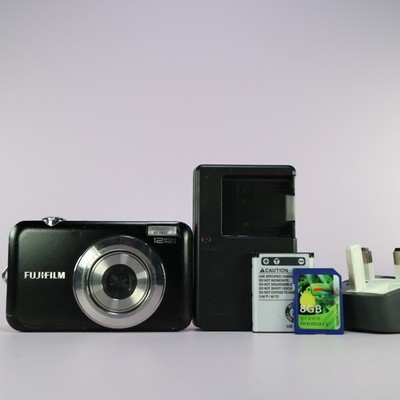 Fujifilm Digital Camera FinePix JV110 12.0MP Black Tested Full Working Set