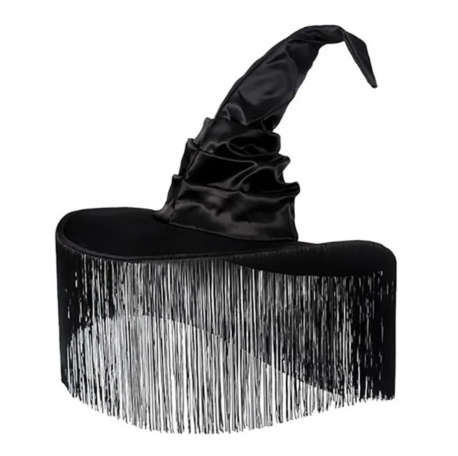 Sombreros de bruja de tela de terciopelo Halloween punk gótico reina flor mago gorra barroca Foto 2 de 4