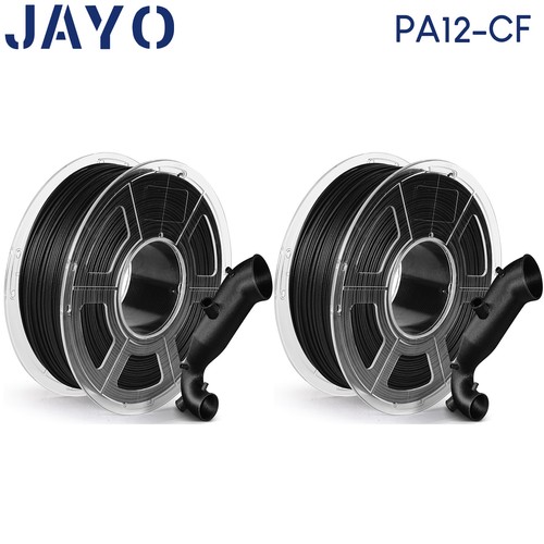 JAYO 2*1KG Black PA12-CF Nylon Carbon Fiber Filament 1.75mm Superior Toughness