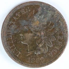 XF+ Details Corrosion 1868 Indian Head Cent