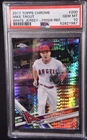2017 Topps Chrome 200 Mike Trout WHITE JERSEY PRIZM REFRACTOR PSA 10 ANGELS