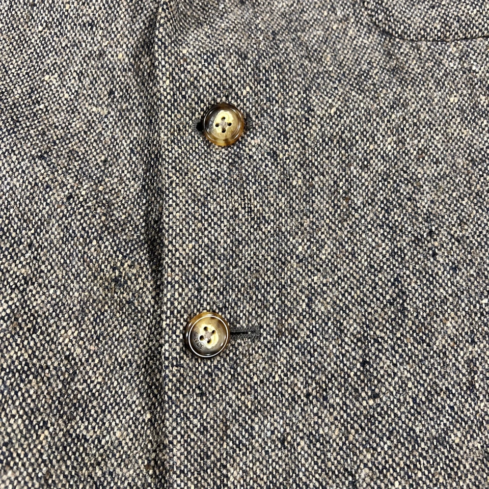 Harris 粗花呢经典西装外套男式 46S 肘贴口袋复古 Orvis 运动夹克 — 第 4/4 张图片