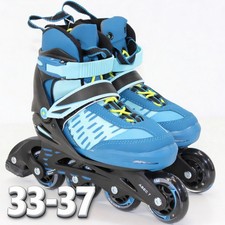 Kinder Inline Skates verstellbar Größe 33 37  Softboot Skater Rollschuhe Inliner