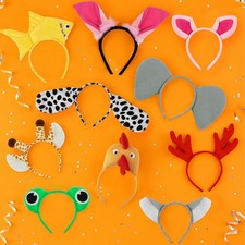 6 PCS Animal Costume Headbands Halloween Animal Headband for Adult and Kid