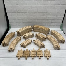 Vtg Thomas Wooden Railway Clickity Clark Track Expansion Lot -35 Pcs